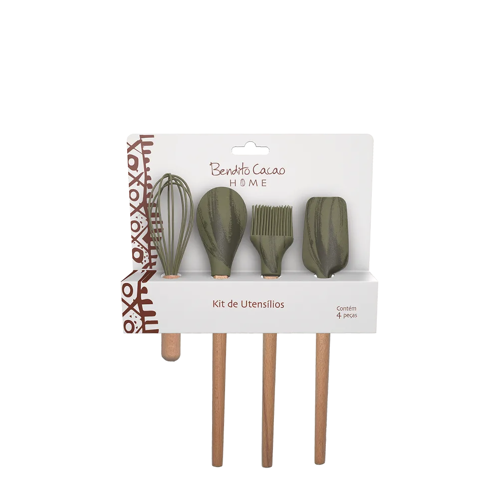 Kit Utensílios Verde Bendito Cacao - foto 1