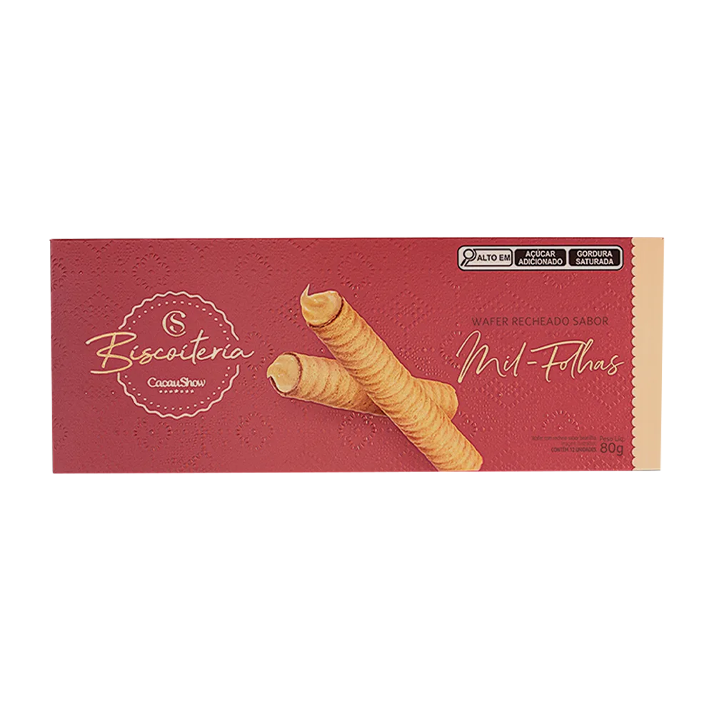 Wafer Biscoiteria Mil-Folhas 80g - foto 1
