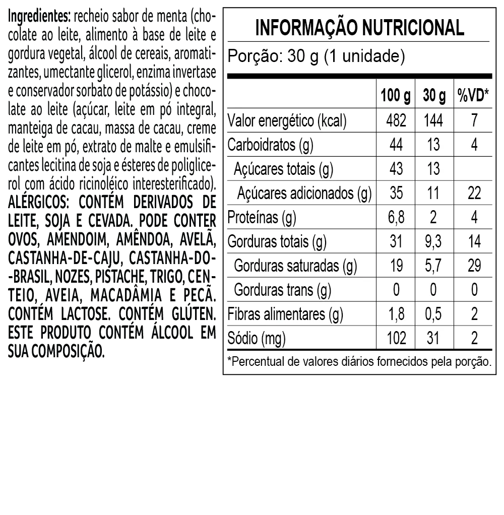 Trufa ao Leite de Menta 30g - foto 2