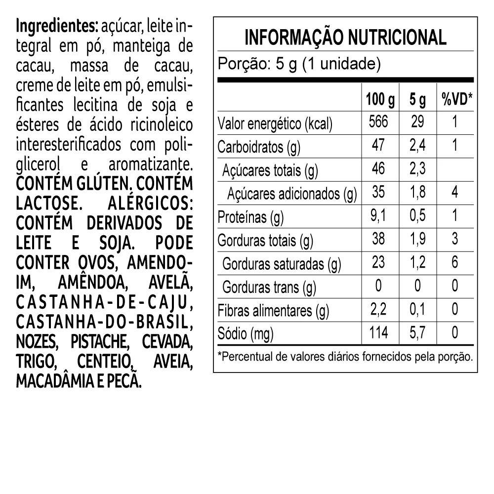 Tablete laCreme de Chocolate ao Leite 5g - foto 2