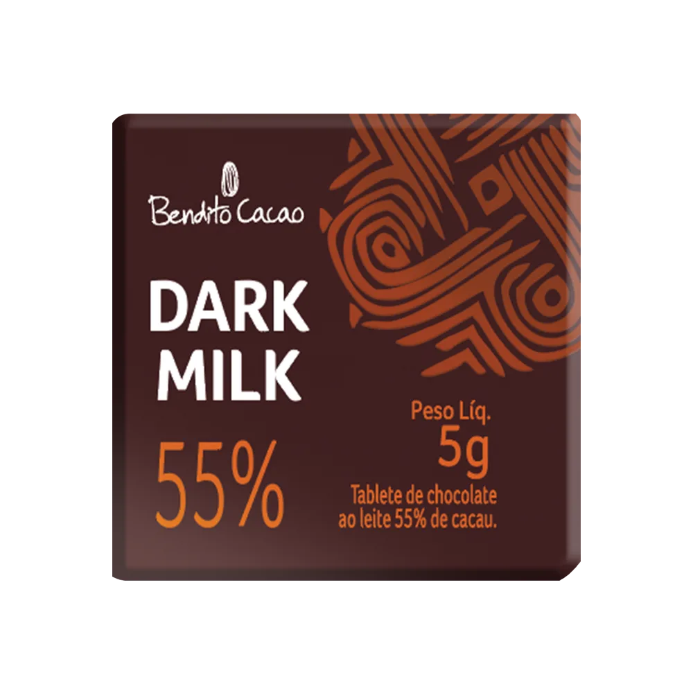 Tablete Dark Milk de Chocolate 55% Cacau 5g - foto 1