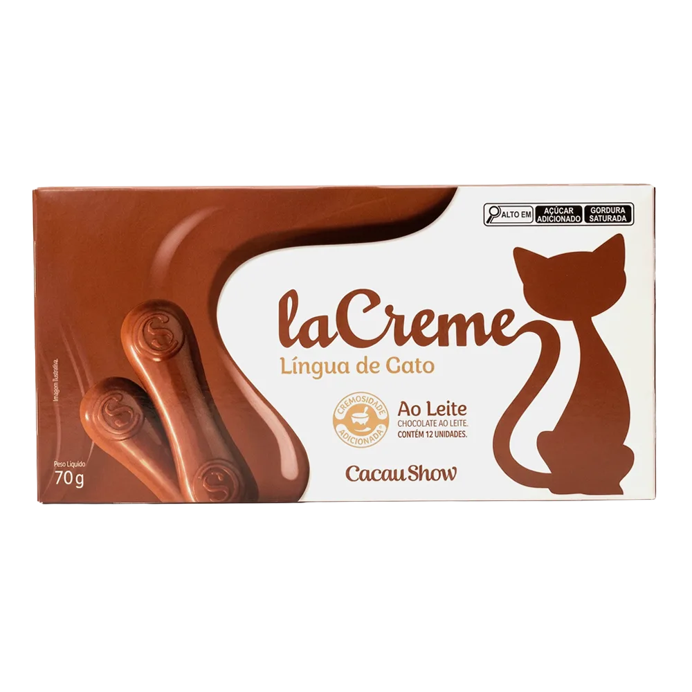 Tablete Língua de Gato laCreme ao Leite 70g - foto 1