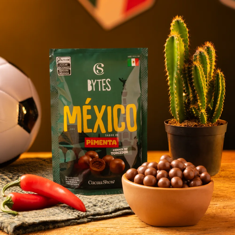 Drageado Bytes de Chocolate ao Leite e Pimenta México 100g - foto 2