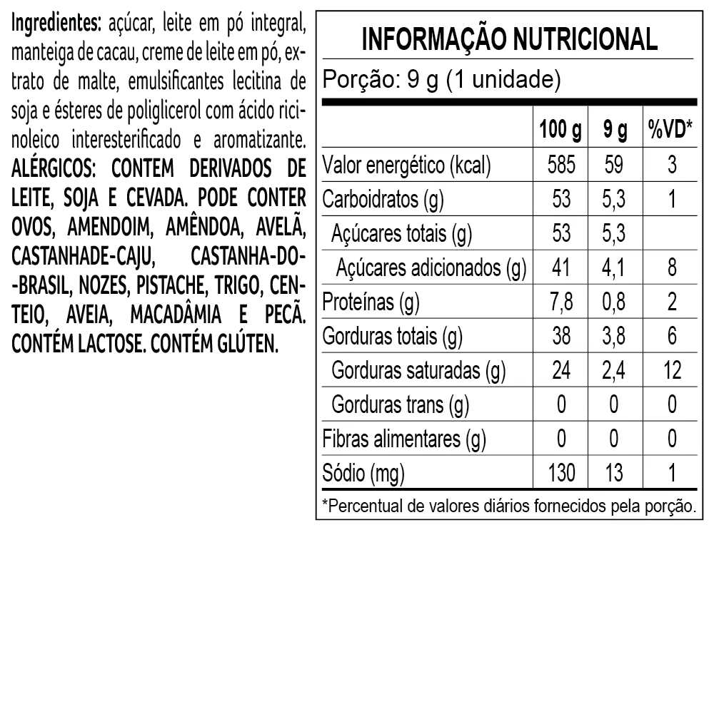 Tablete laCreme de Chocolate Branco 9g - foto 2
